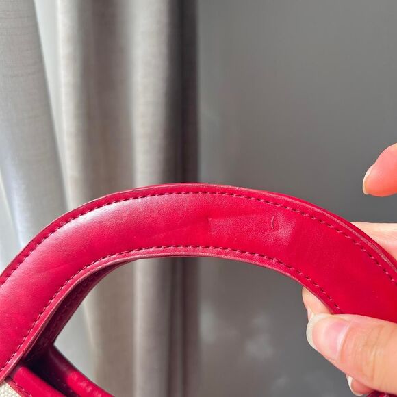 Vintage Floral Canvas Handbag – Red Trim - Picture 5 of 5